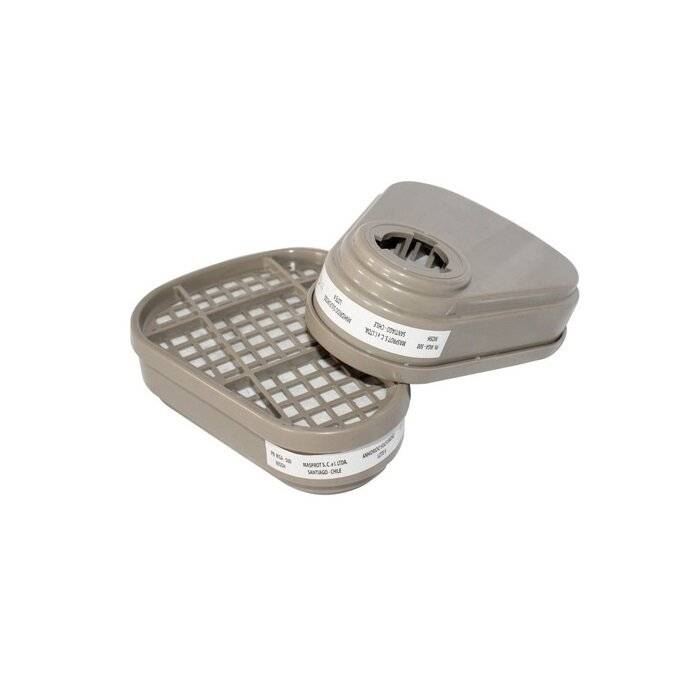 Kit Filtros A Bayoneta P/ Gases Ácidos Mga-500 Niosh X 2 Unid Fravida