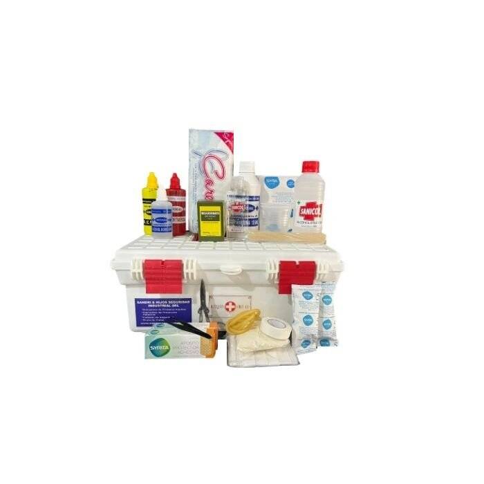 Botiquin De Primeros Auxilios Fs-19P (19 Elementos - 56 Unidades) Maletin Plastico