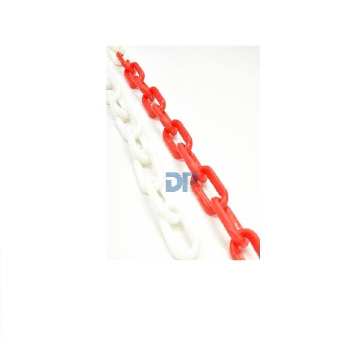 Cadena De Plastico Roja Y Blanca De Pe 6Mm