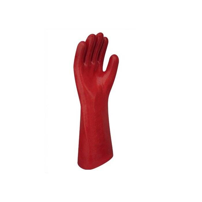 Guante De Pvc Rojo 40Cm