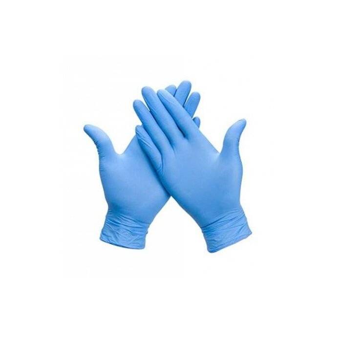 Guante Nitrilo Liviano Descartable Azul Caja X 100 Manos De Pascale Talle S