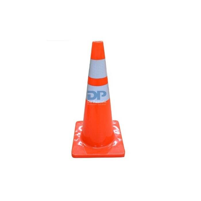 Ucu0005Pv Cono Pvc Premium 70 Cm Con Memoria Y 2 Bandas Reflectivas 10 Cm