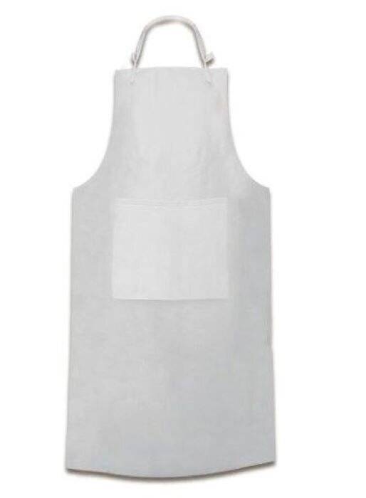 Nub3511 Delantal Pvc 90X120 Con Refuerzo Blanco De Pascale