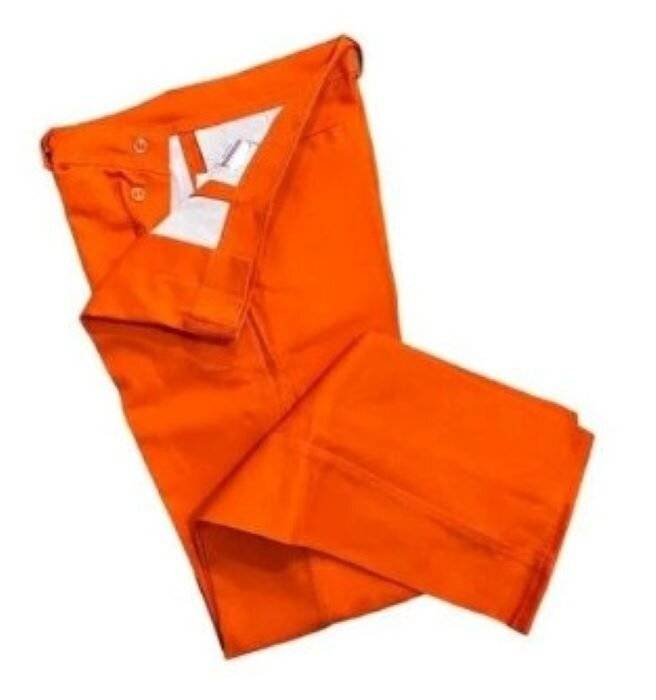Pantalon Standard Clasico Color Naranja Hasta El Talle 60